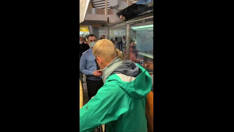 Задержание навального перед паспортным контролем