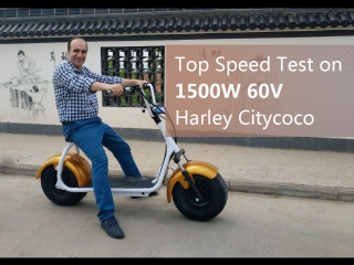 Top speed test on 1500w 60v harley citycoco es8004(abbas)