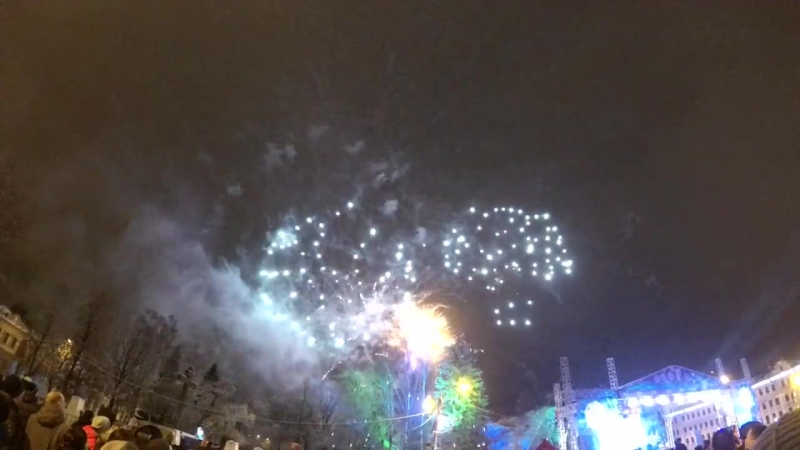 Вологда новогодний салют 2017 2018