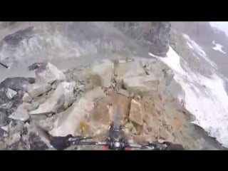 Insane downhill mountain bike pov going vertical