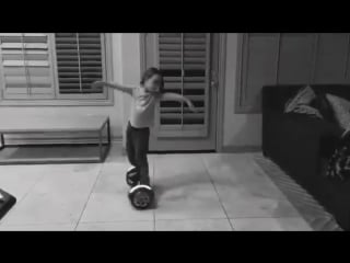 Cute dance on hoverboard hover talant scoot