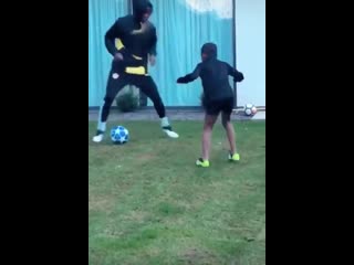 Eric bailly having a kickabout with his family ️ mufc