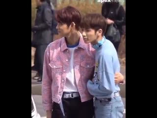 This is so soft taehyun held onto yeonjuns hand and he just kept rubbing his back