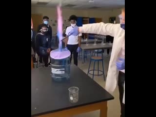 Giant whoosh bottle experiment with 95% alcohol