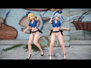 Mmd r 18 [normal] miku & rin police roki author orion dobledosis