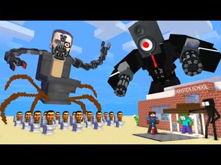 [sammy] monster school giant skibidi toilet vs speakerman challenge minecraft animation (1080p)