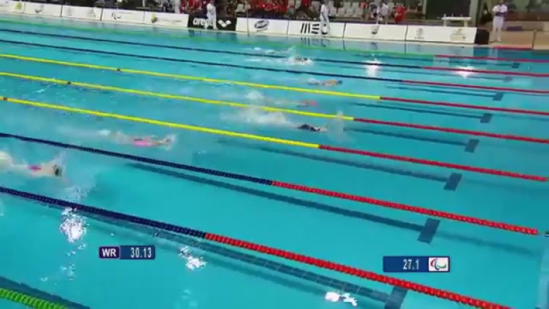 Womens 50m freestyle s8 final 2016 ipc swimming european open championships funchal