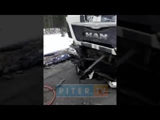 Видео в ленобласти три человека погибли в дтп с грузовиком
