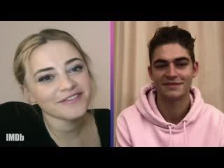 Hero fiennes tiffin and josephine langford ask each other