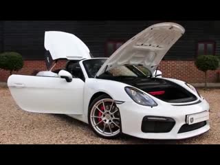 Porsche boxster spyder 981 3 8 2dr manual convertible in pure white 2016