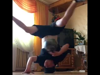 Headspin + ball spin