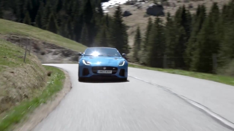 Jaguar f type svr ромен грожан и французские альпы