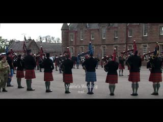Cadets pipe band in the highlands