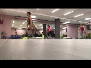 Выпады+бицепс/тренироа с резиной/band workout семинар sfc