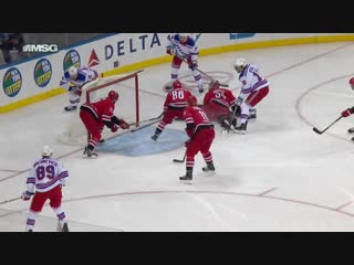 Hurricanes’ jaccob slavin saves goal by denying kevin hayes on goal line