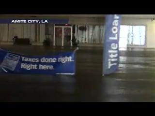 Parking lot or pond? the gulf coast of louisiana is under water this morning, with flash flood watches in effect