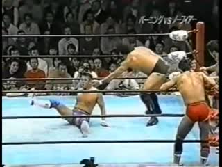 Kenta kobashi/jun akiyama/kentaro shiga vs takao omori/yoshihiro takayama/masanobu fuchi