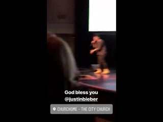 April 22 fan taken video of justin at churchome in seattle, washington