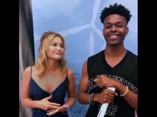 Hi from @olivia holt and @aubreyomari on the set of @marvel's #cloakanddagger