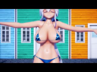 [mmd] r 18 haku deep blue town