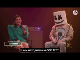 [rus/sub] marshmello, demi lovato live from troubadour