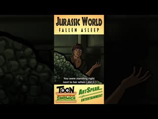 T rex's t rest is in t rupted toon sandwich #shorts #jurassicworld #dinosaur #trex