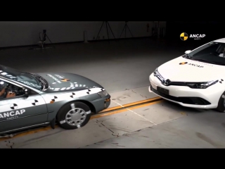 1998 toyota corolla vs 2015 toyota corolla (auris) crash test