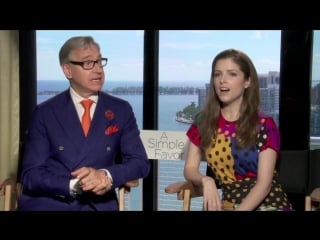 Mommy vlogger vs working mom, our chat with anna kendrick paul feig for a simple favor