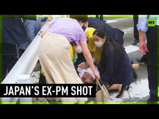Japan's ex pm shinzo abe shot during speech [stills]