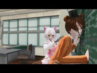 [mmd x fnaf ] что было бы, будь мангл и фредди в одном классе