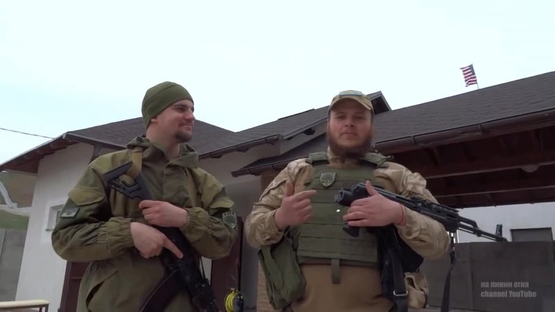 Доброволец из полка азов поднял флаг сша широкино