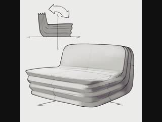 Rotomolded accordion style chair inspired by the ergoergo stool