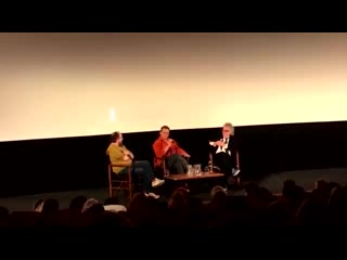 Another video of @taronegerton speaking on stage during a qa for rocketman in london 1126