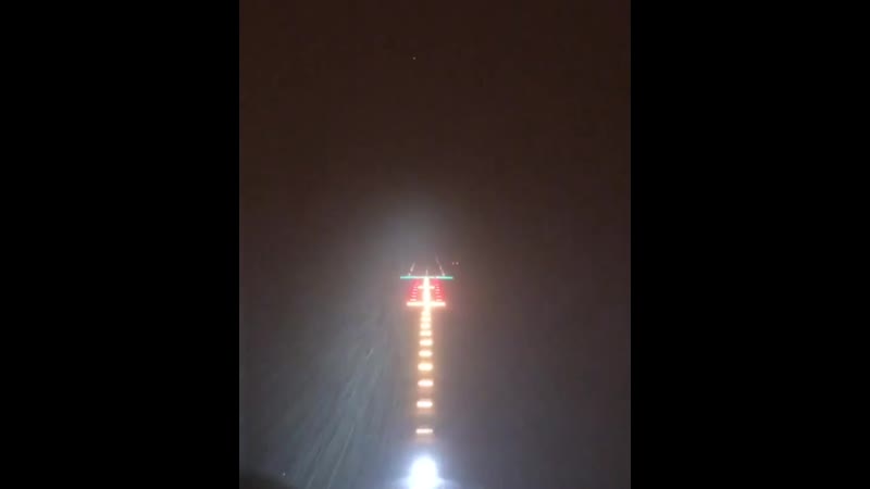 Denver airport approach in stormy conditions