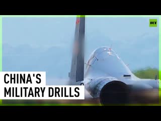 Chinese fighter jets conduct military drills in taiwan strait