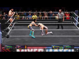 Lana&rusev vs bayley&apollo tag team match!
