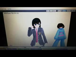 僕サヨリフリスクの三人でechoを踊ってみた[後編] ddlc undertale sayori frisk オリジナルキャラクター