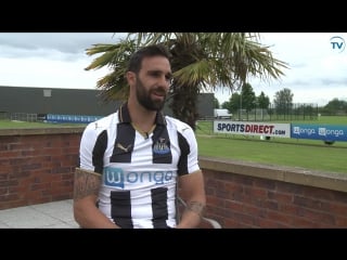 Jesus gamez gave his first interview as a #nufc player to nufctv