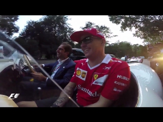 Milan driver parade kimi raikkonen