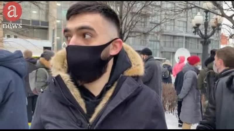 Журналисты anews успели взять небольшое интервью с сайд мухамадом джумаевым на акции 23 января