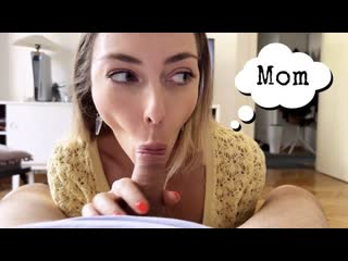 🎬 anastasia ocean mom came home and almost caught me sucking dick i countinued the blowjob a while she was on kitchen p