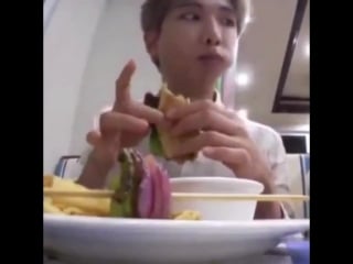 Namjoon would melt a cold ass heart, just look at his cheeks, the way he’s cutely eating a