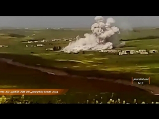 Сирия 24 03 2018 подрыв зданий боевиков в долине аль габ,провинция хама