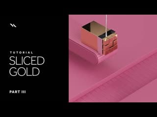 Sliced gold cinema 4d tutorial mp4