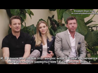 Elizabeth olsen, jeremy renner & taylor sheridan on 'wind river's standing ovation | cannes 2017 (рус суб )