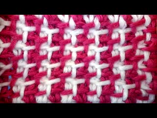 Tunisian crochet pattern тунисский узор со снятыми петлями тунисское вязание 15