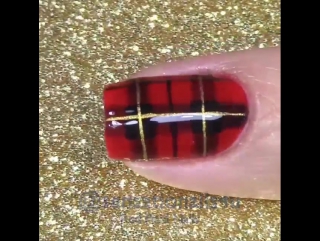 Nails tutorial on instagram red plaid nails by sensationails4u song exs and ohs by elle king instagram