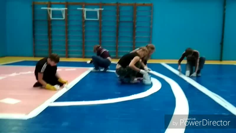 Школа 50 акробаты красят зал hd 720p mp4