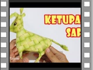 Cara membuat ketupat sapi dari daun kelapa kreasi janur