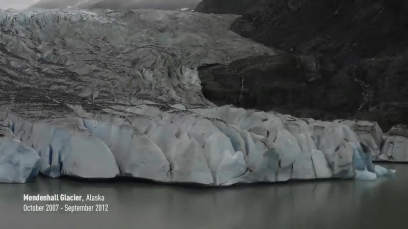 Видео ускоренная съемка показывает истощение ледников